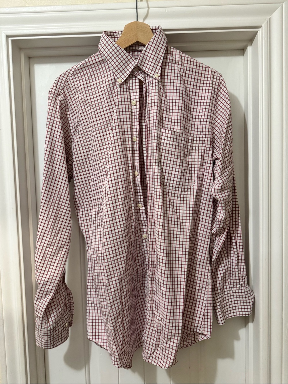 Peter Millar - Men's Long Sleeve Red Check Dress Shirt